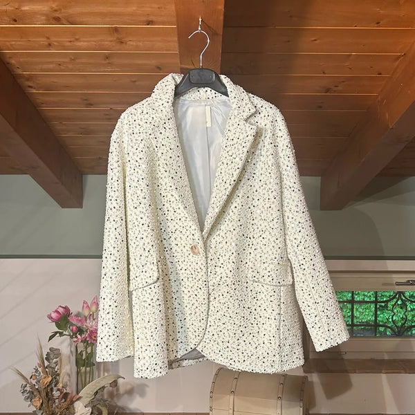 white sequin jacket