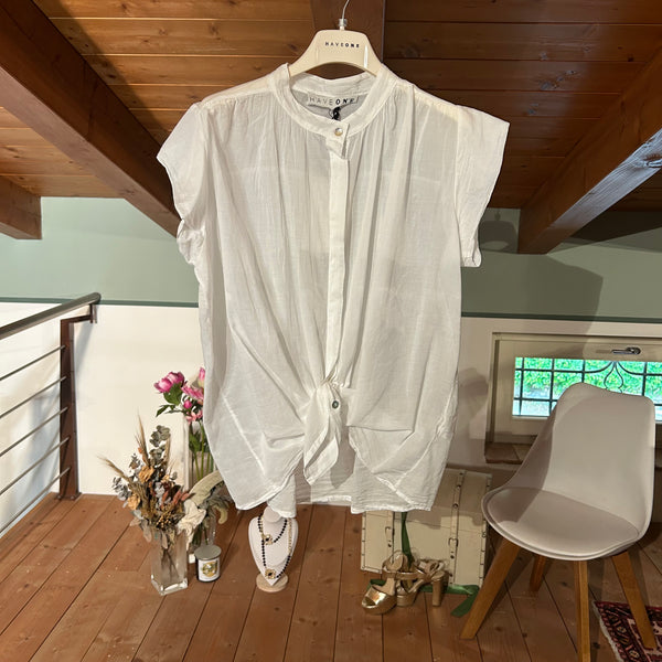 muslin short-sleeve shirt