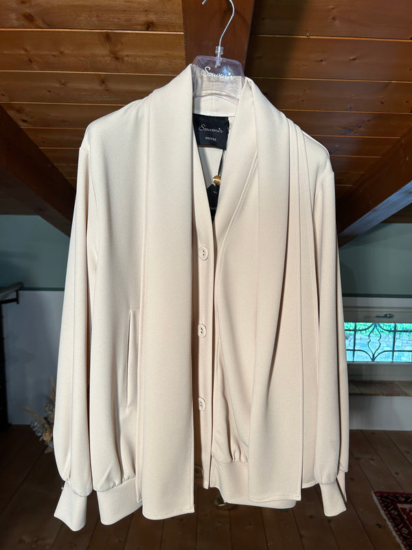 Cardigan with matching sash belt