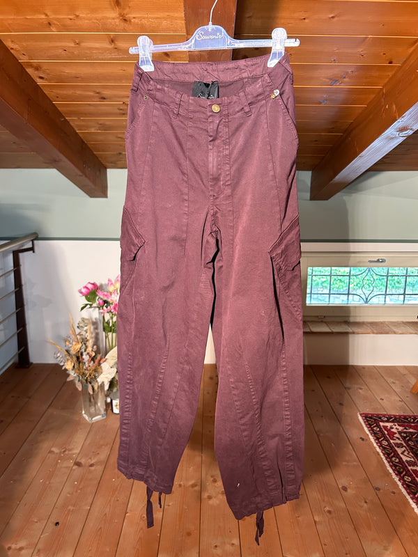 Cargo jeans burgundy