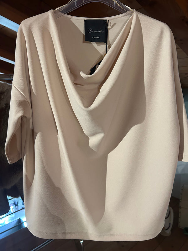 3/4 sleeve blouse beige